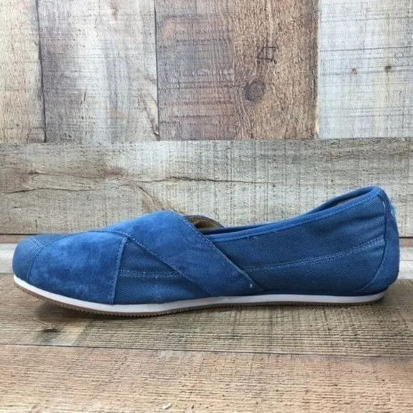 Blue Suede Women's Flats - Picture 4 of 11